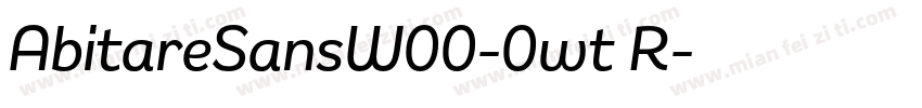 AbitareSansW00-0wt R字体转换